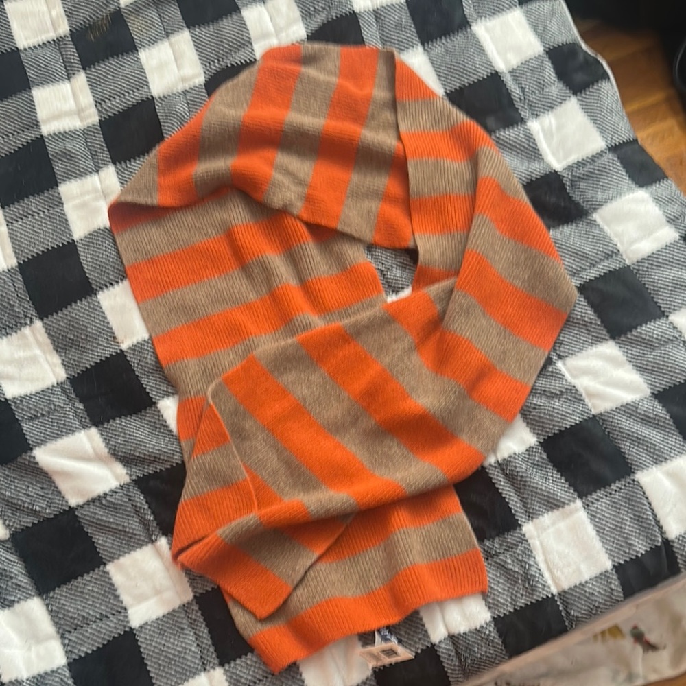 Striped GAP Orange and Brown Scarf